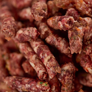 Close up of Luna's Lamb raw dog food mince meat from LUNA & me